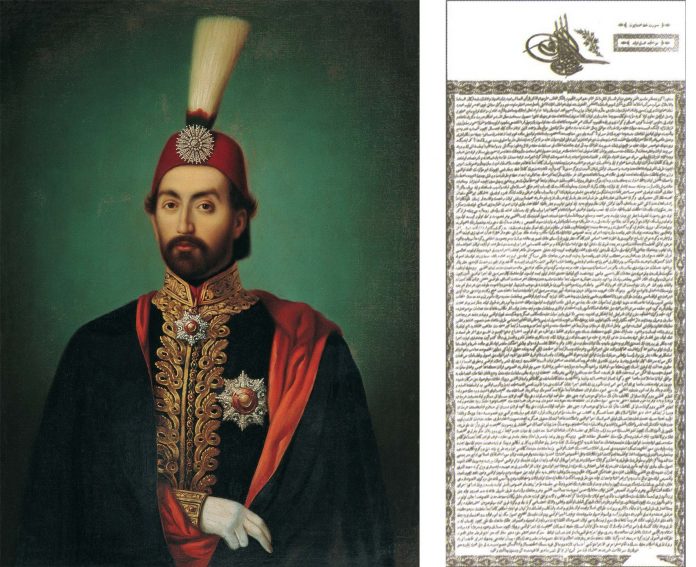 Sultan Abdulmecid Ve Tanzimat Fermani Orjinal Ornegi